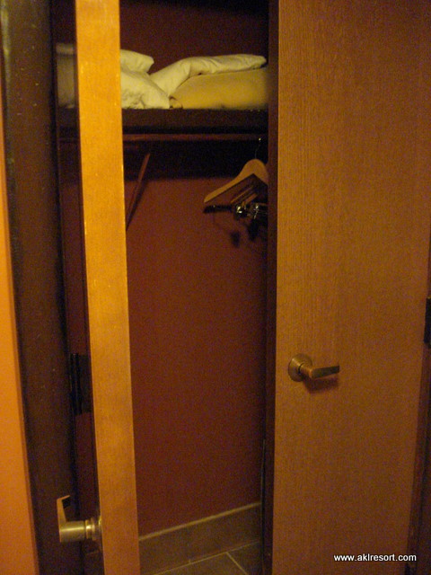 One bedroom closet